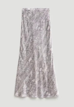 hush Skirts|Simone Slinky Skirt Natural Snake Grey