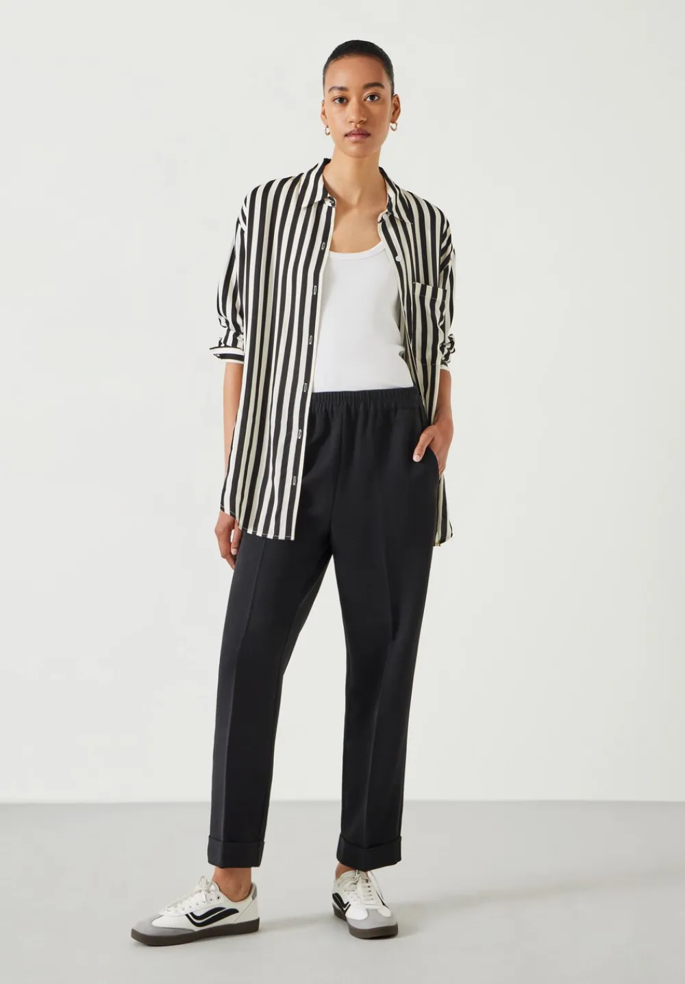 hush Trousers|Slim Fit Trousers Black