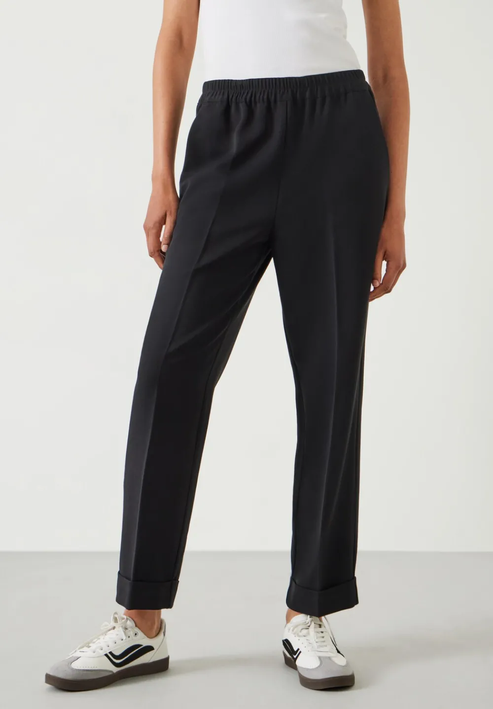 hush Trousers|Slim Fit Trousers Black