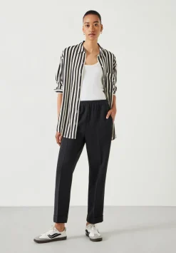 hush Trousers|Slim Fit Trousers Black