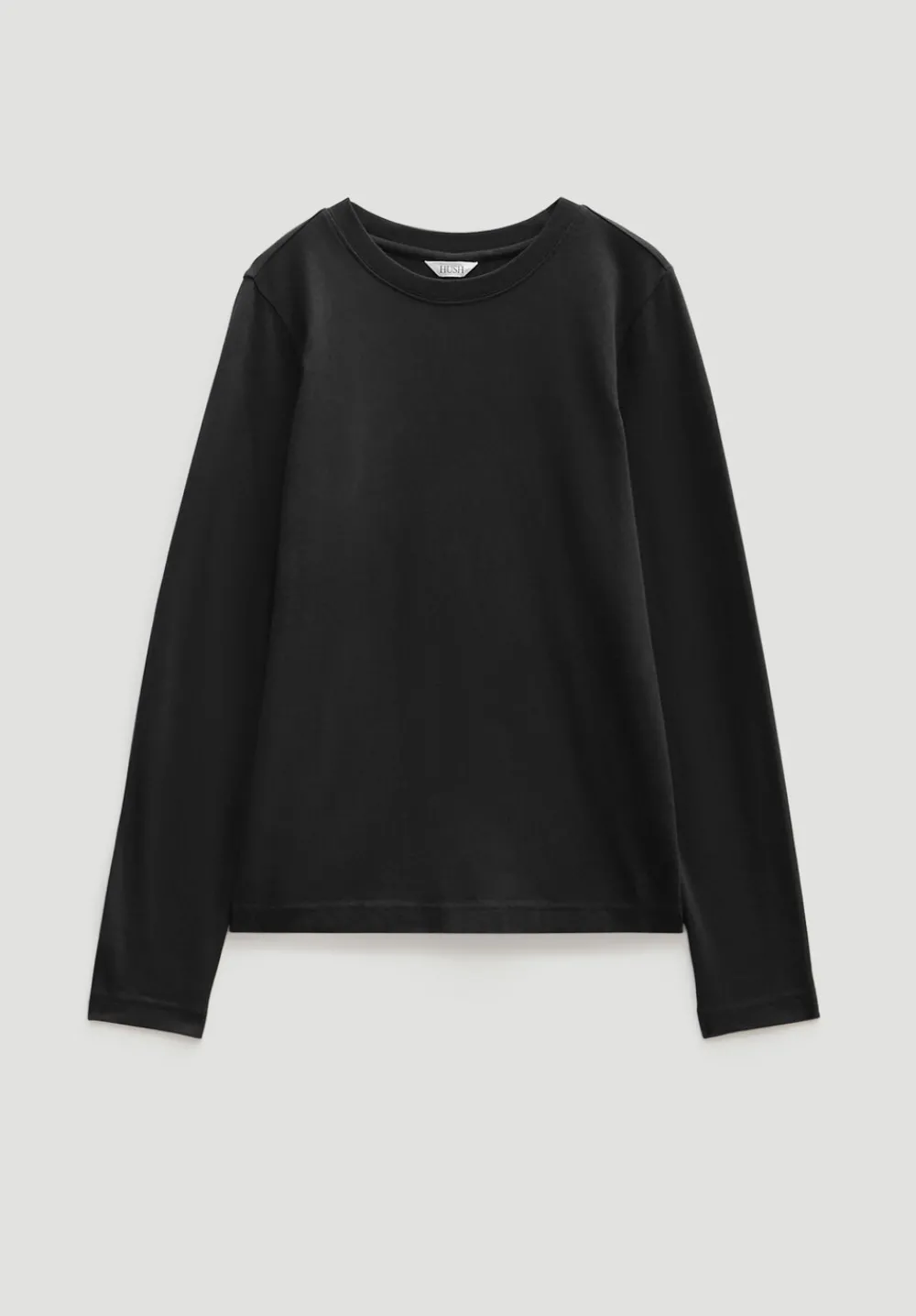 hush Tops & T-Shirts|Slim Long Sleeve T-Shirt Black