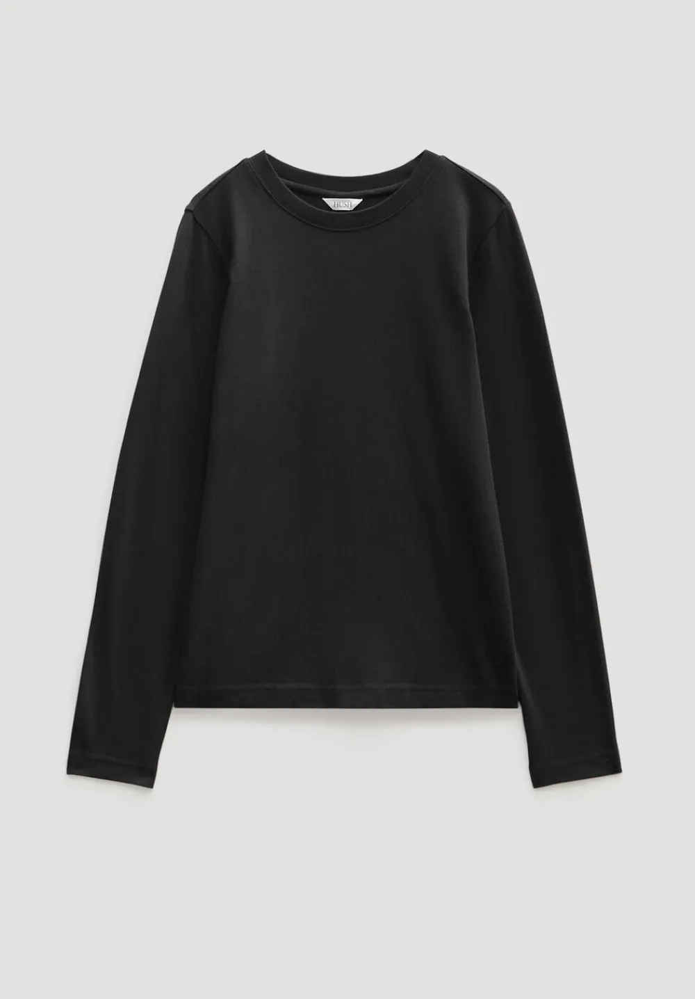 hush Tops & T-Shirts|Slim Long Sleeve T-Shirt Black