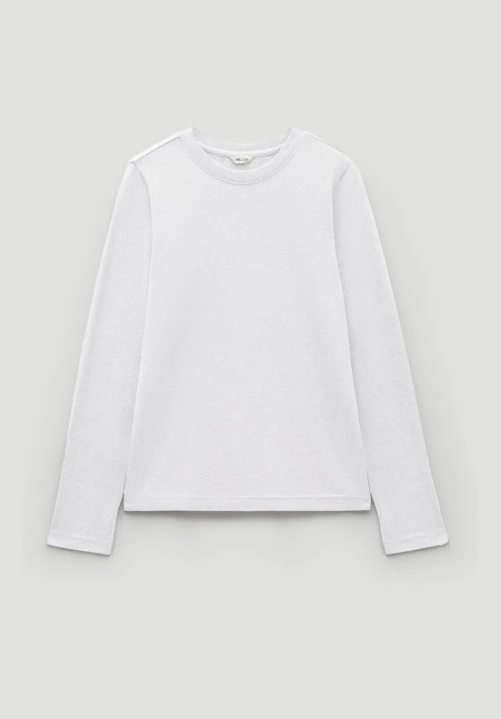 hush Tops & T-Shirts|Slim Long Sleeve T-Shirt White
