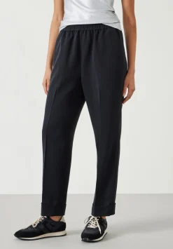 hush Trousers|Slim Pull On Suit Trousers Black