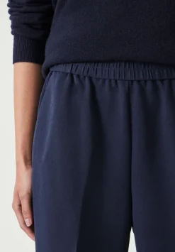 hush Trousers|Slim Pull On Suit Trousers Navy