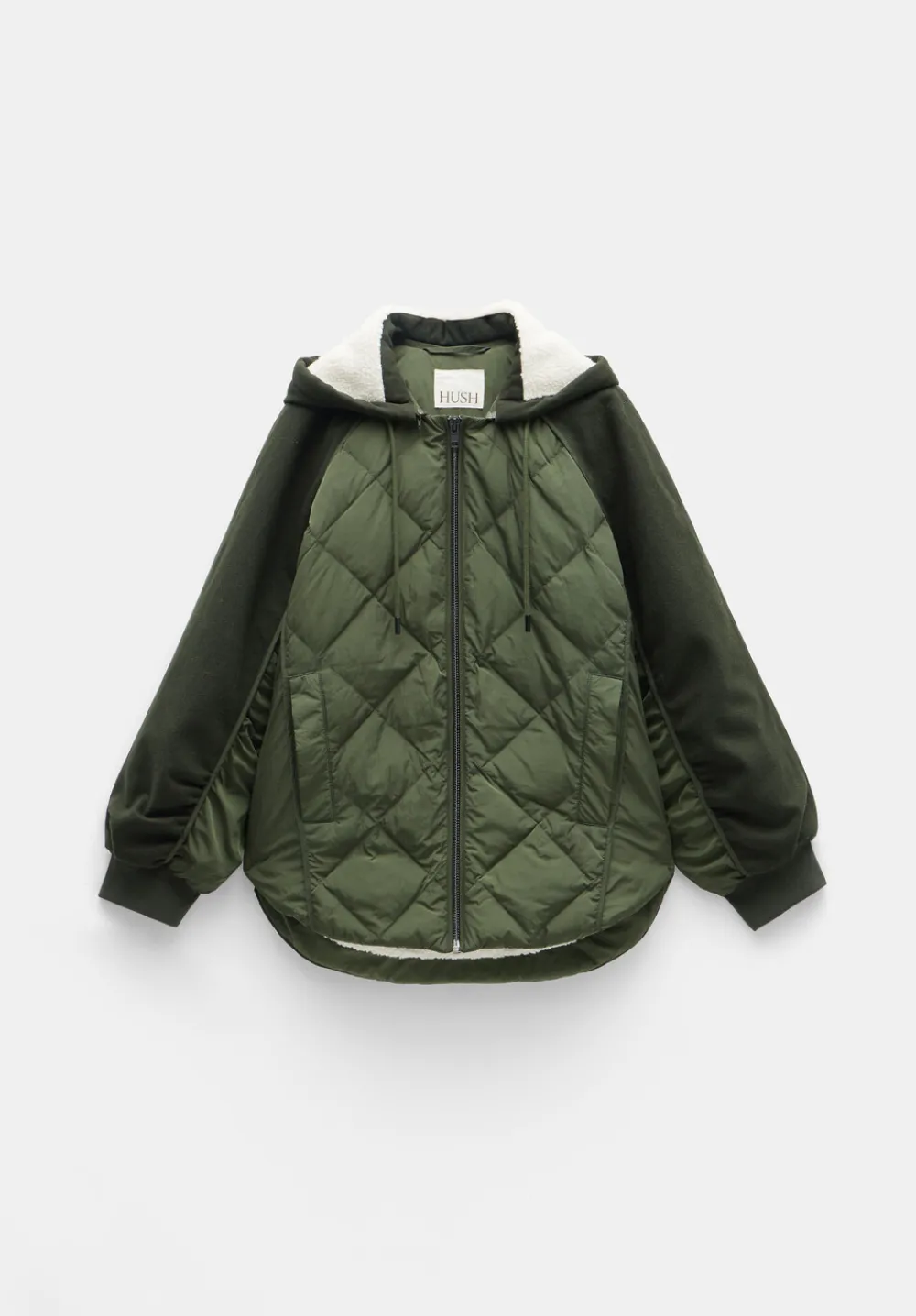 hush Jackets & Coats|Sloane Quilted Jacket Green