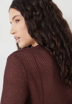 hush Jumpers & Cardigans|Soft Mesh Knitted Jumper Fudge Brown