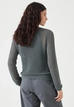 hush Jumpers & Cardigans|Soft Mesh Knitted Jumper Sage Green