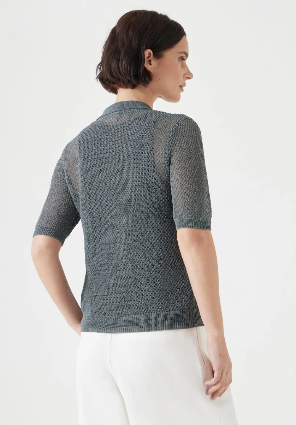 hush Tops & T-Shirts|Jumpers & Cardigans|Soft Mesh Knitted Top Sage Green