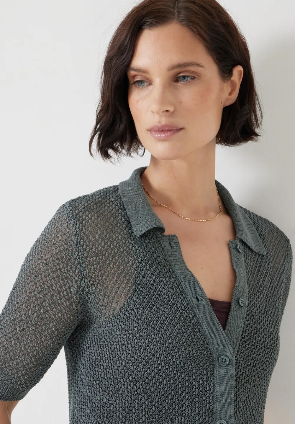 hush Tops & T-Shirts|Jumpers & Cardigans|Soft Mesh Knitted Top Sage Green