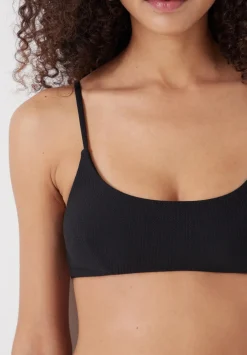 hush Swimwear & Beachwear|Square Neck Texture Bikini Top Black