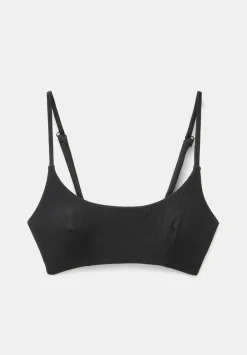 hush Swimwear & Beachwear|Square Neck Texture Bikini Top Black