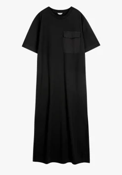 hush Dresses|Steph Midi T-shirt Dress Black