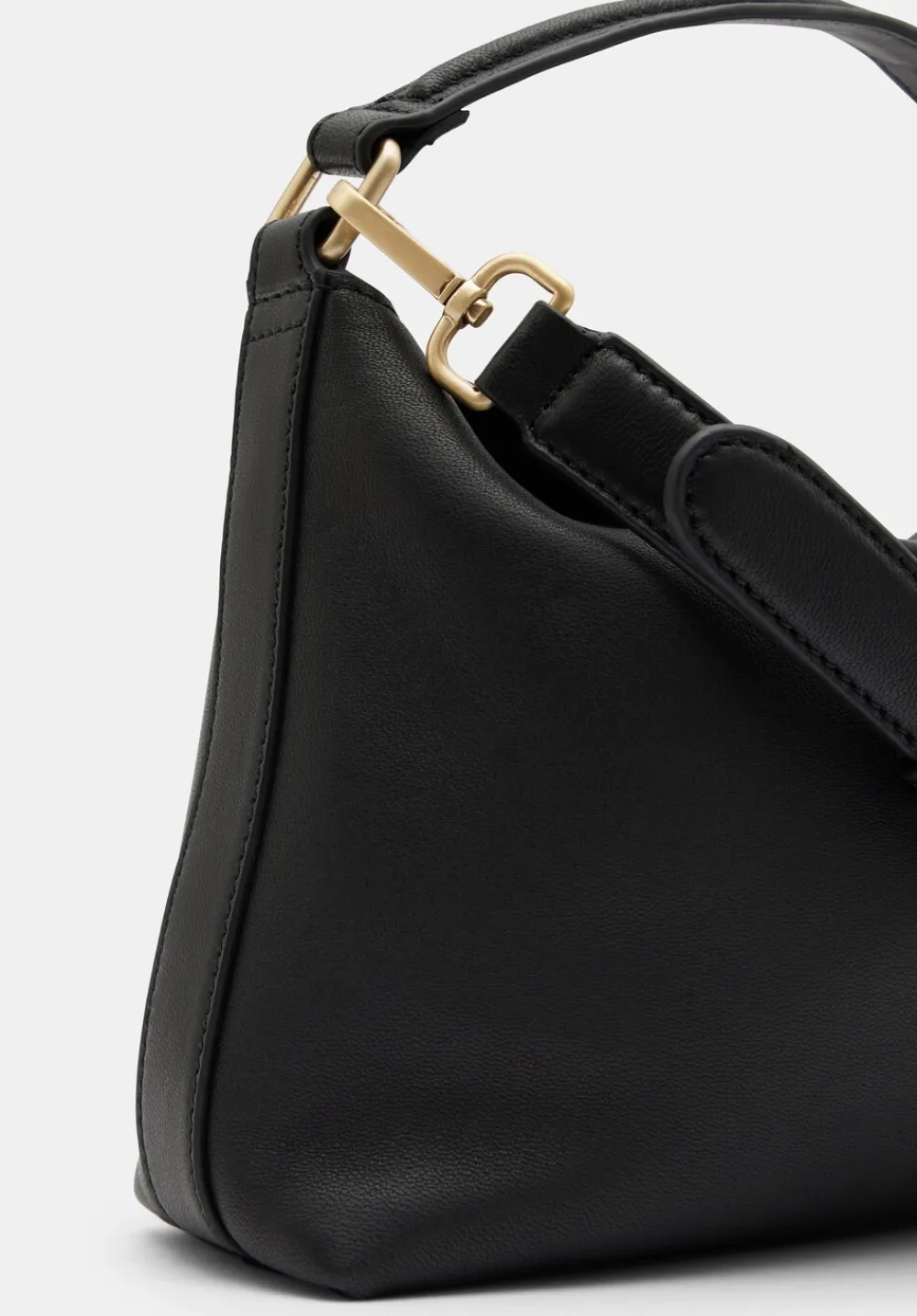 hush Bags|Stevie Leather Crossbody Bag Black