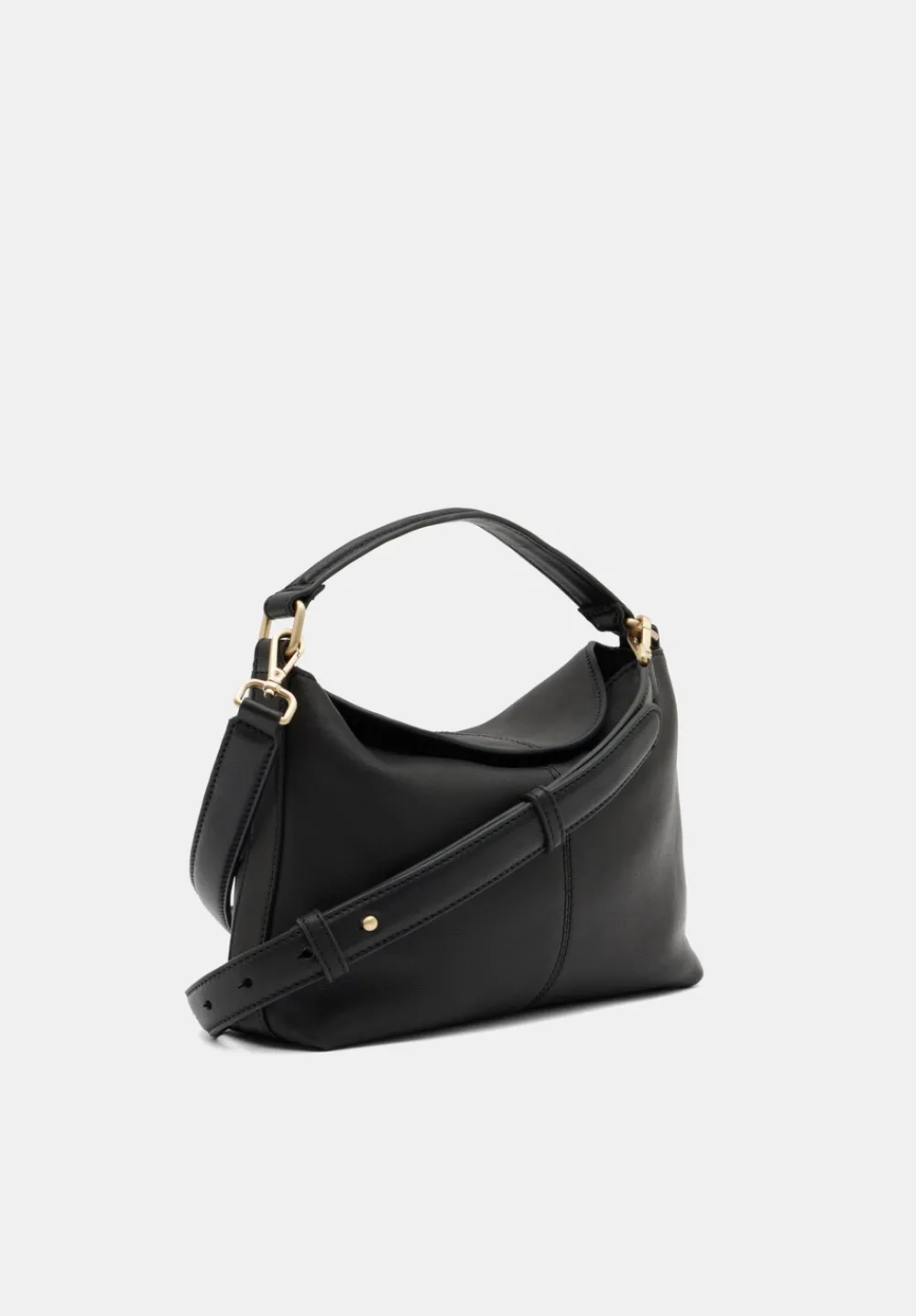 hush Bags|Stevie Leather Crossbody Bag Black