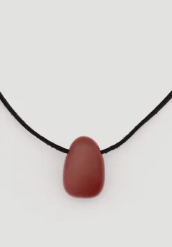 hush Jewellery|Stone Cord Necklace Deep Red