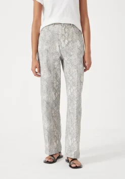hush Jeans|Straight Leg Printed Jeans Snake Grey