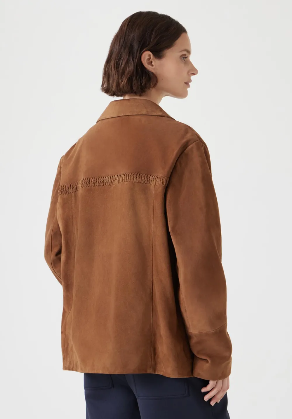 hush Jackets & Coats|Suede Jacket Tan Brown