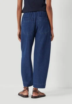 hush Jeans|Supersoft Denim Barrel Leg Jeans Indigo Blue
