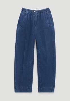 hush Jeans|Supersoft Denim Barrel Leg Jeans Indigo Blue