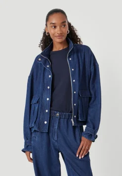 hush Jackets & Coats|Supersoft Denim Melinda Jacket Indigo Blue