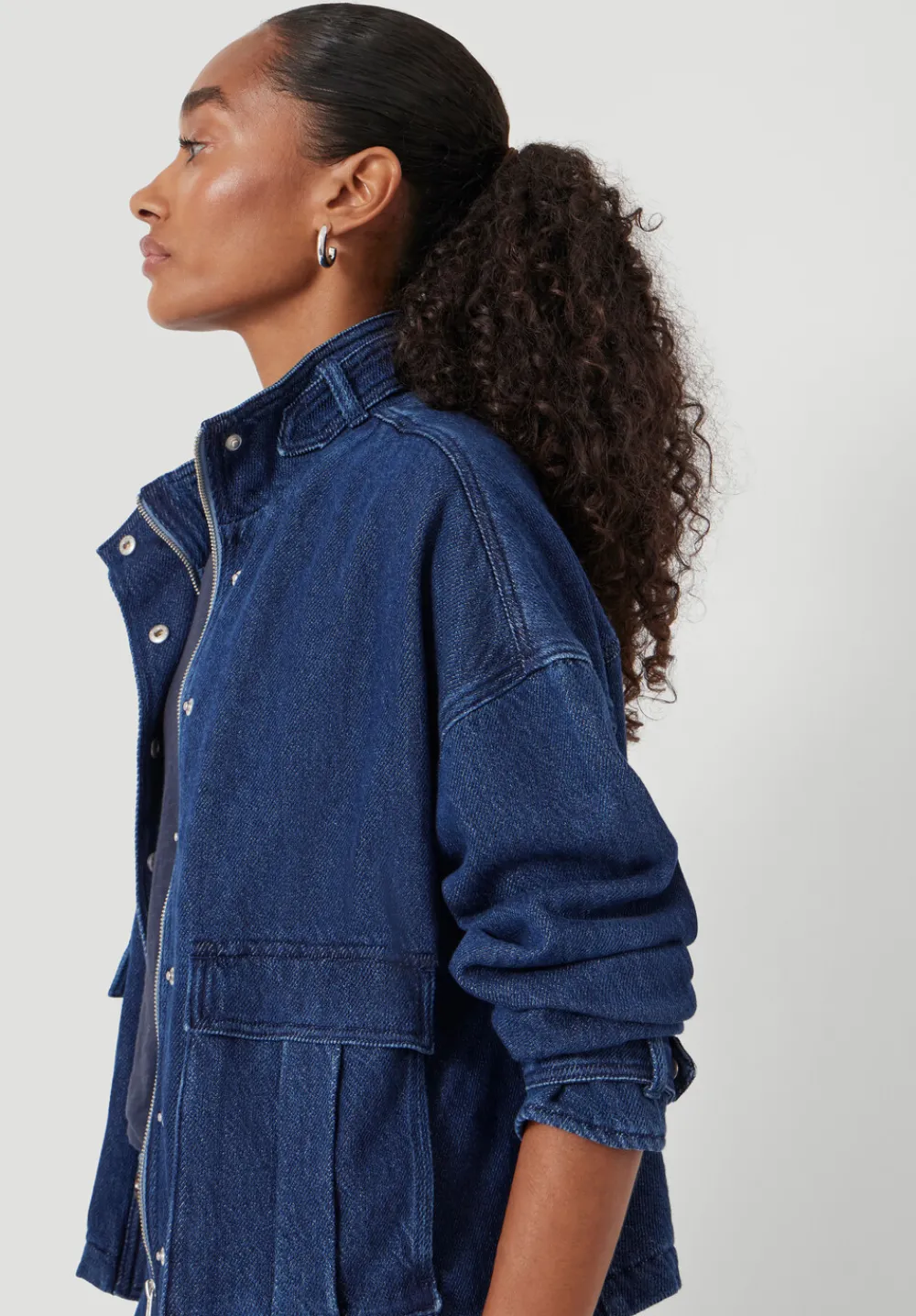 hush Jackets & Coats|Supersoft Denim Melinda Jacket Indigo Blue
