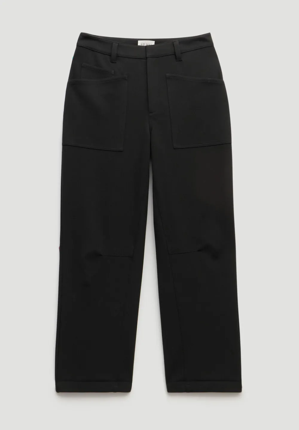 hush Trousers|Tailored Cordi Barrel Leg Trousers Black