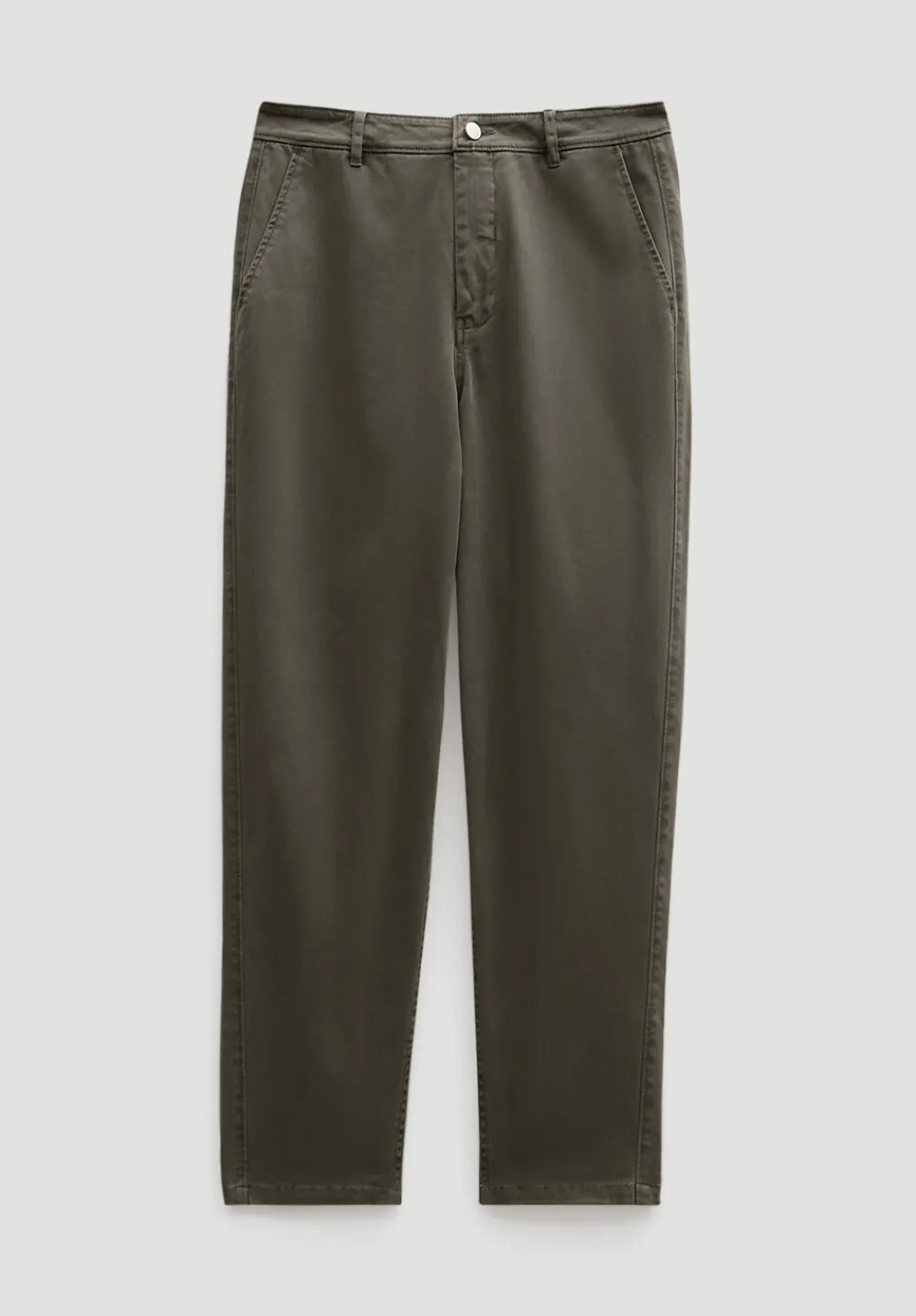 hush Trousers|Tapered Leg Casual Trousers Grey Green