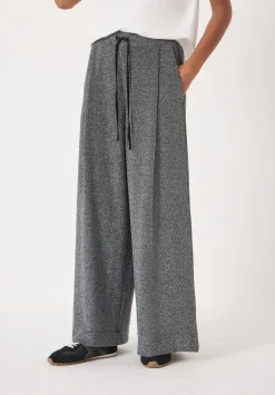 hush Joggers & Leggings|Trousers|Taylor Metallic Wide Leg Trouser Silver Metallic