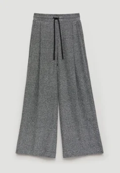 hush Joggers & Leggings|Trousers|Taylor Metallic Wide Leg Trouser Silver Metallic