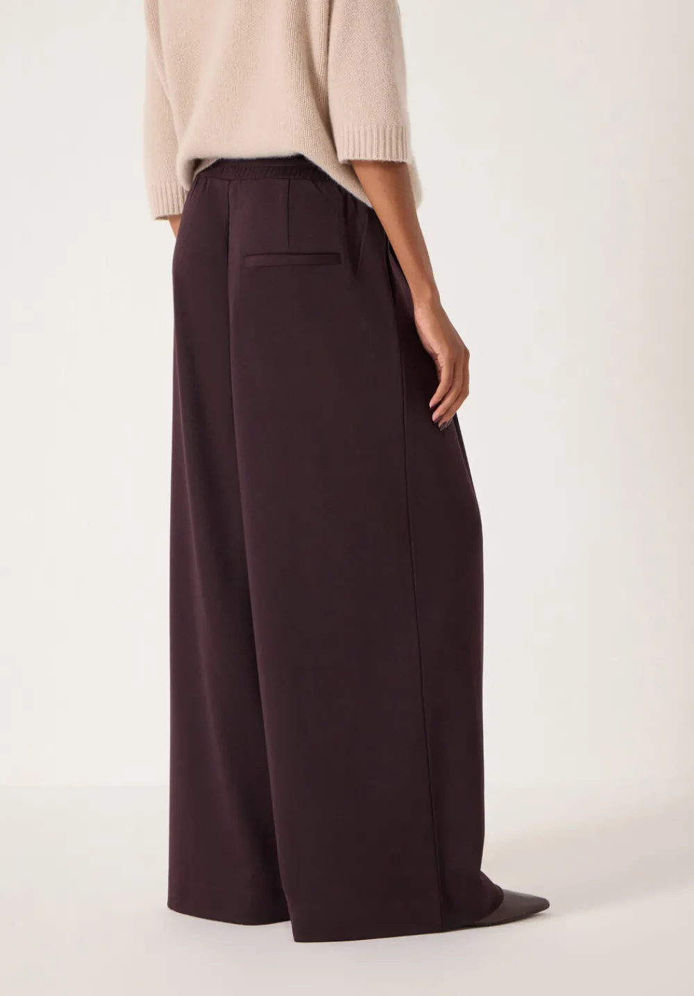 hush Joggers & Leggings|Trousers|Taylor Wide Leg Trouser Dark Plum Purple