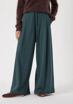 hush Joggers & Leggings|Trousers|Taylor Wide Leg Trouser Teal Green