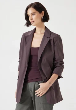 hush Jackets & Coats|Technical Blazer Raisin Brown