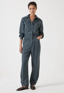 hush Jumpsuits|Dresses|Tencel Aviator Jumpsuit Storm Grey