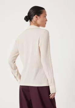 hush Tops & T-Shirts|Textured Slim Shirt Almond