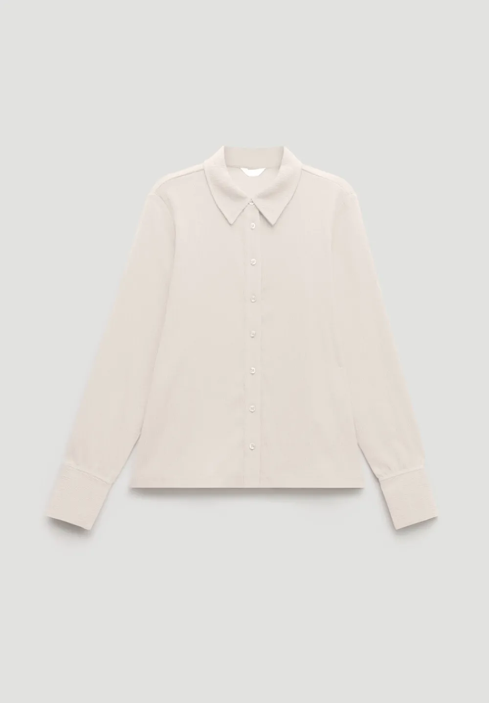 hush Tops & T-Shirts|Textured Slim Shirt Almond