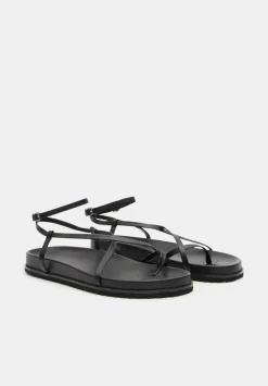 hush Sandals|Flats|Thea Minimal Footbed Sandal Black