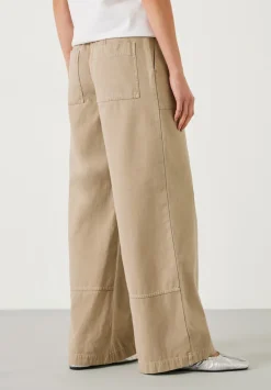 hush Trousers|Thea Wide Leg Trousers Soft Brown