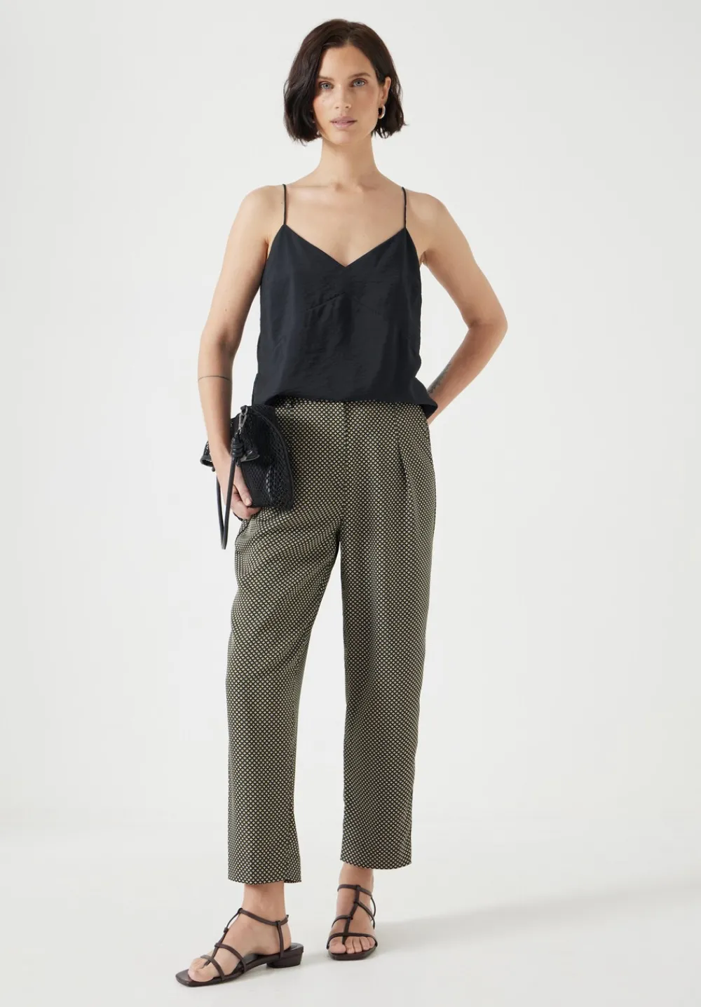 hush Tops & T-Shirts|Thin Strap V-Neck Cami Black