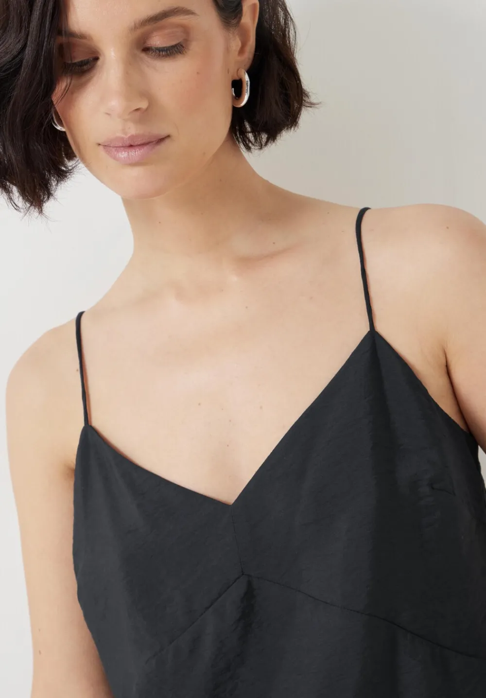 hush Tops & T-Shirts|Thin Strap V-Neck Cami Black