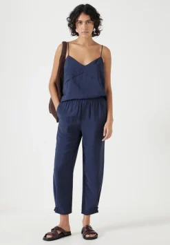 hush Tops & T-Shirts|Thin Strap V-Neck Cami Navy
