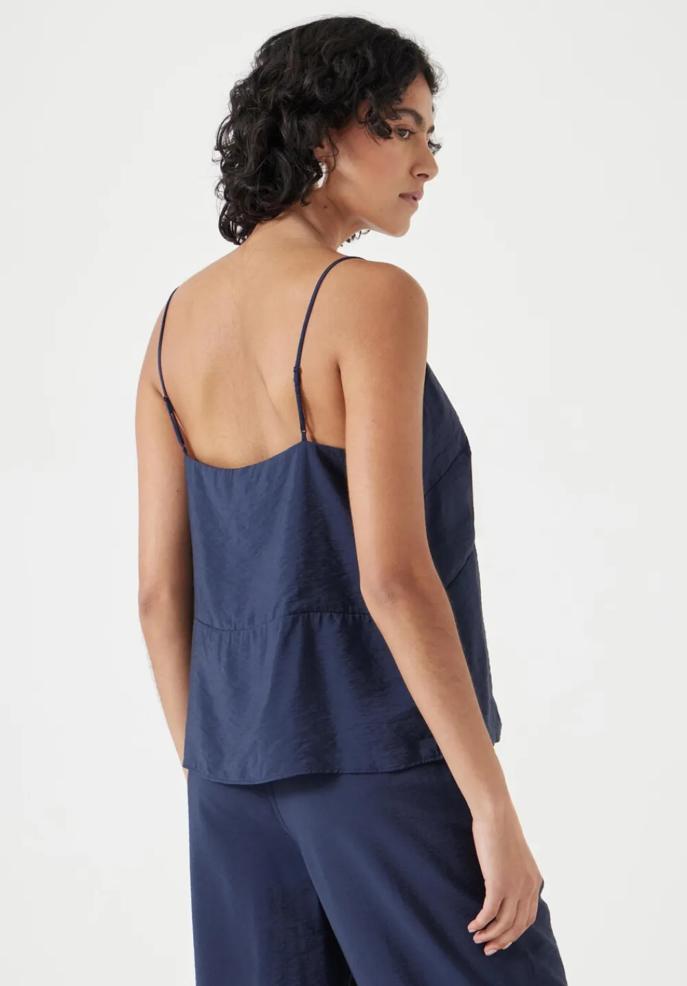 hush Tops & T-Shirts|Thin Strap V-Neck Cami Navy