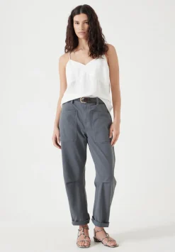 hush Tops & T-Shirts|Thin Strap V-Neck Cami Ecru White
