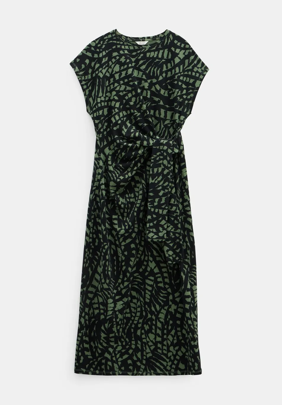 hush Dresses|Trinny Jersey Midi Dress Abstract Boho Charcoal