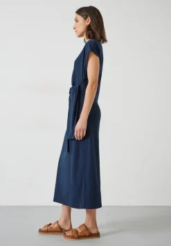 hush Dresses|Trinny Jersey Midi Dress Midnight Navy