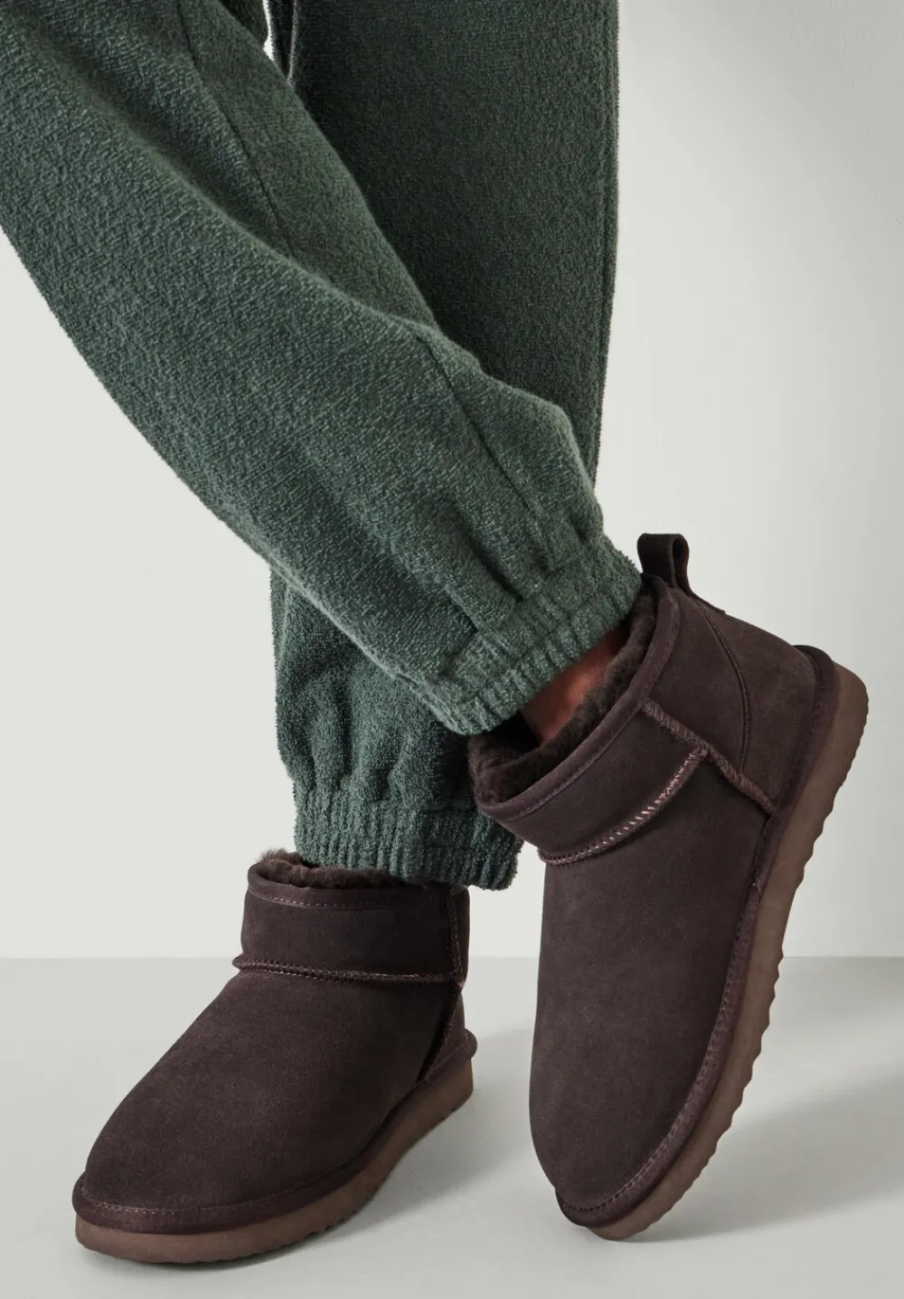 hush Slippers|Flats|Ultra Mini Sheepskin Boots Chocolate brown