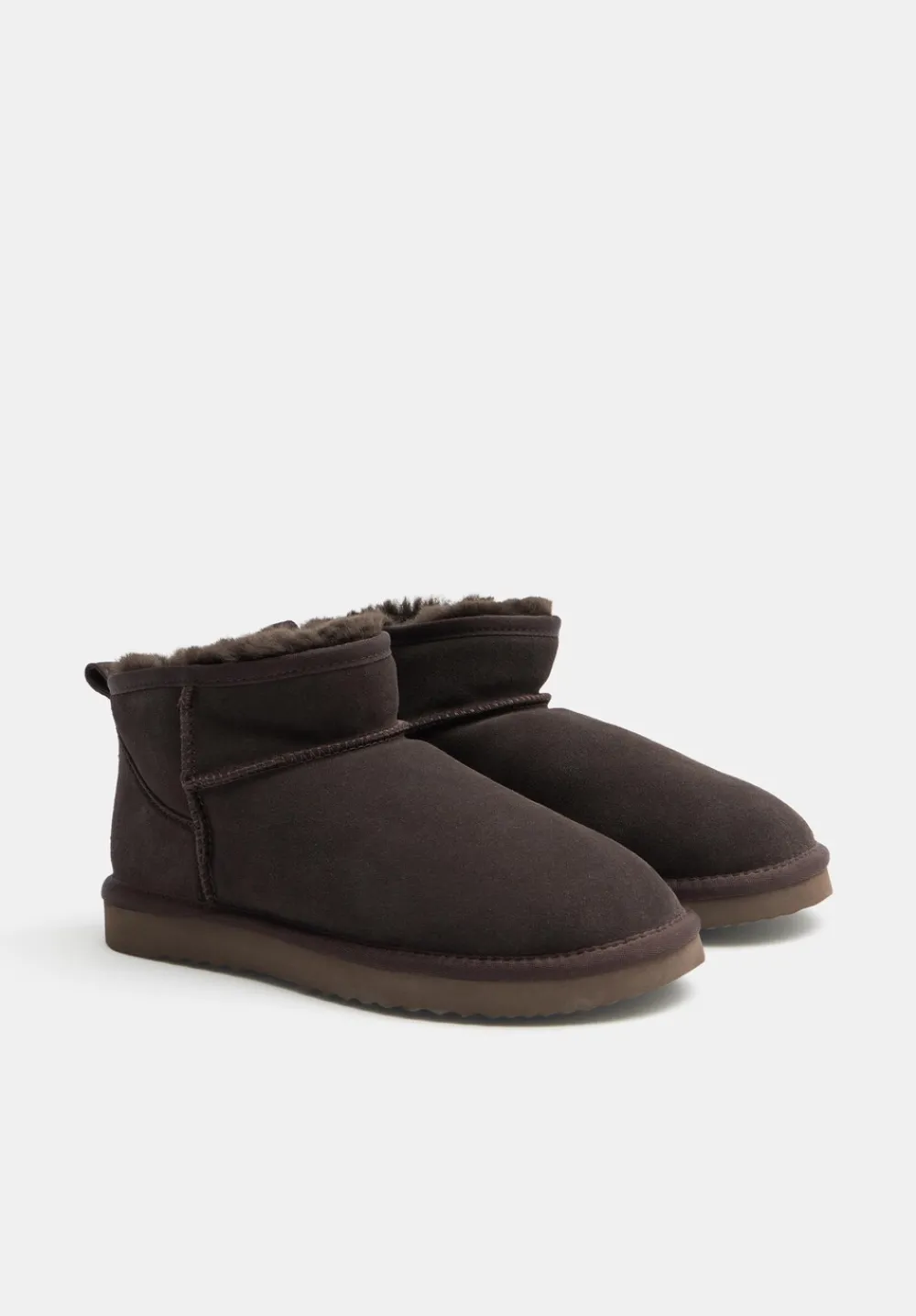 hush Slippers|Flats|Ultra Mini Sheepskin Boots Chocolate brown