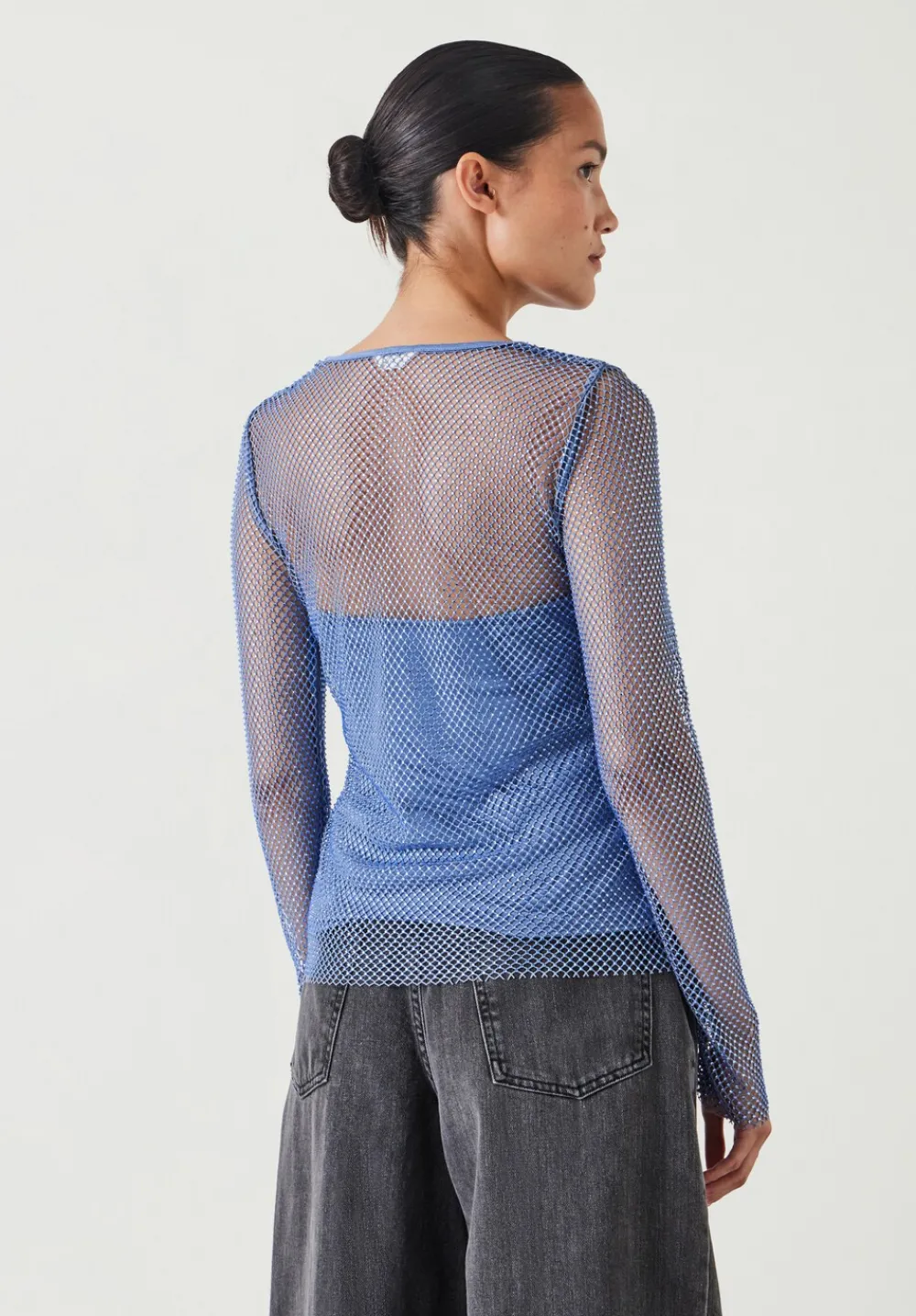 hush Tops & T-Shirts|Una Sparkle Long Sleeve Top Dusty Blue