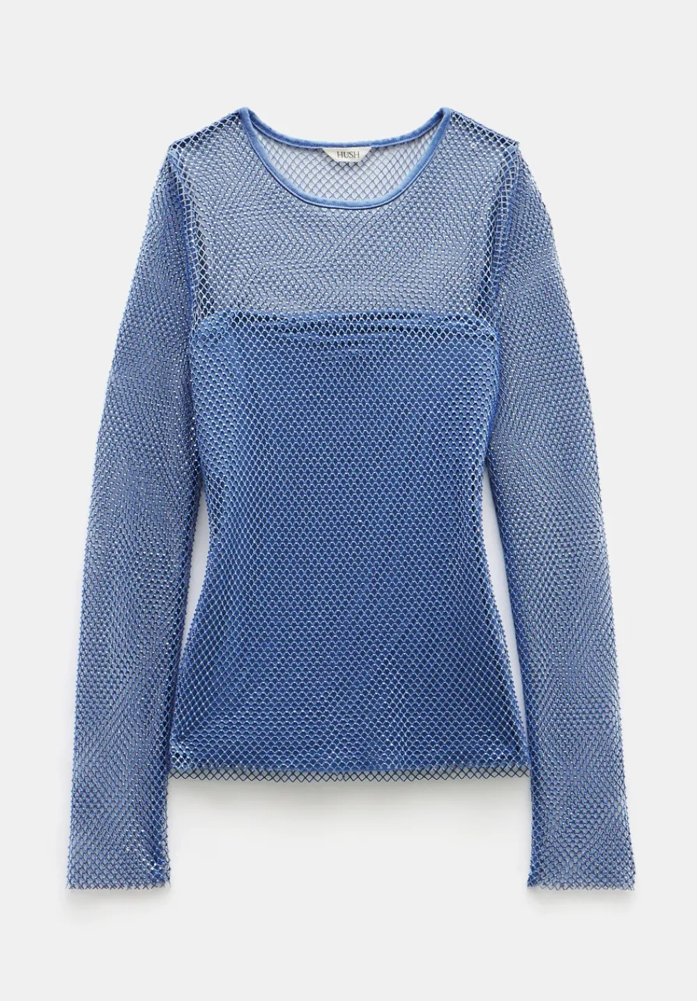 hush Tops & T-Shirts|Una Sparkle Long Sleeve Top Dusty Blue