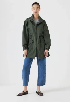 hush Jeans|Jackets & Coats|Utility Parka Jacket Dark Khaki Green